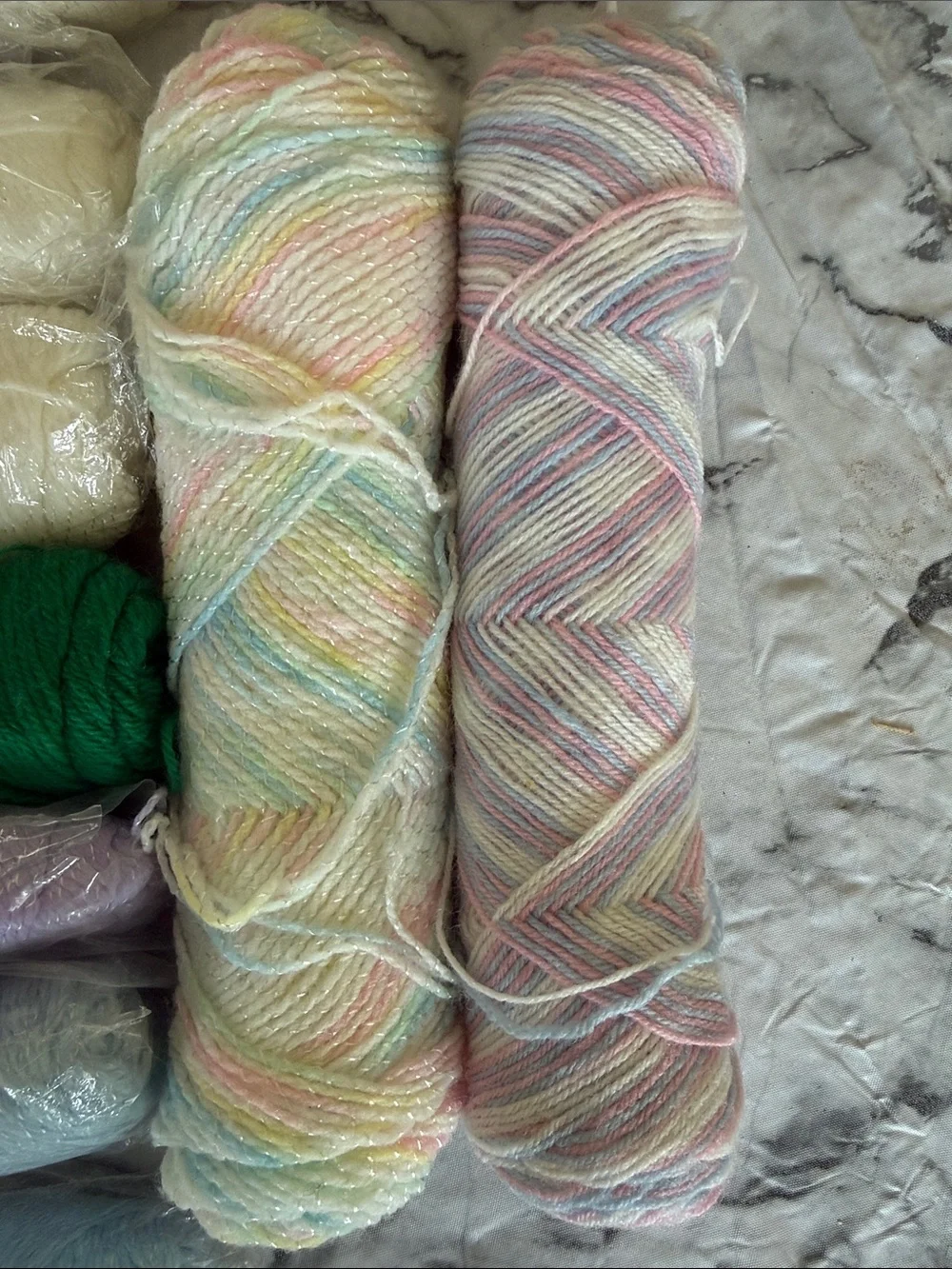 9 Skein Coats & Clark’s Baby Yarn +2 Variegated Skeins, 11 Total! Various Colors